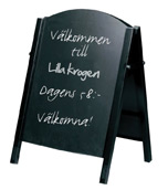 Griffeltavla, trottoarpratare